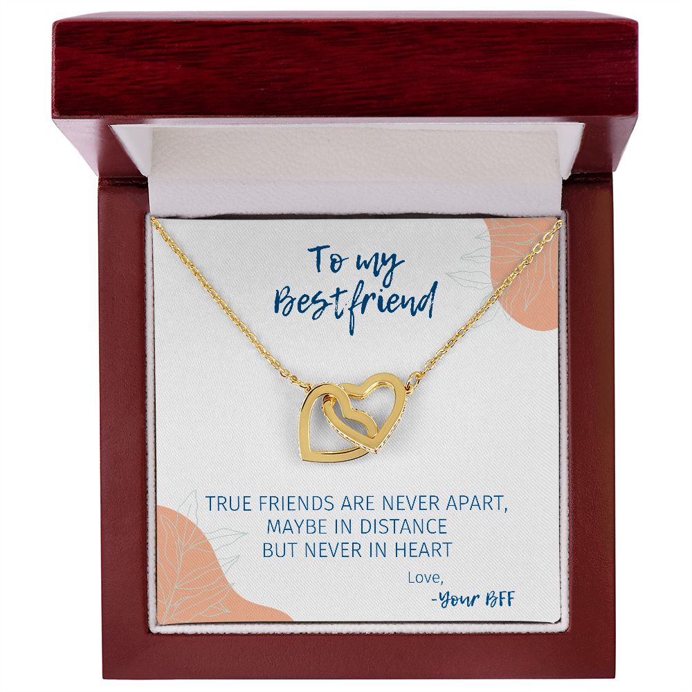 Never Apart - Interlocking Hearts Necklace For Best Friend