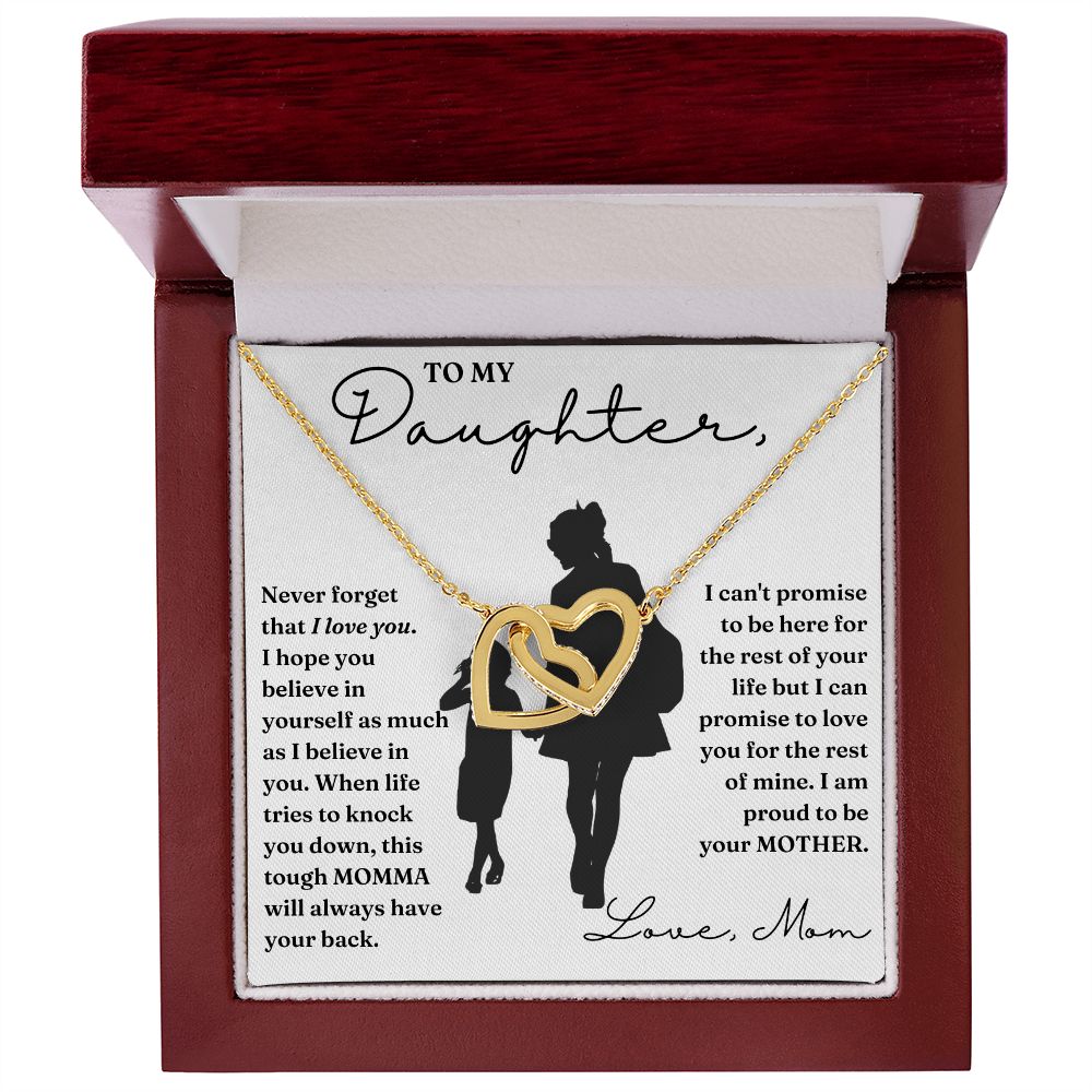 My Promise - Interlocking Hearts Necklace For Daughter