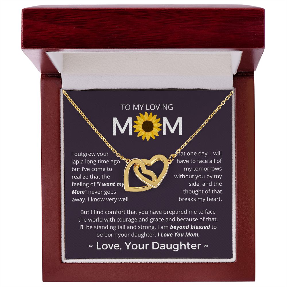 With Courage And Grace - Interlocking Hearts Necklace For Mom