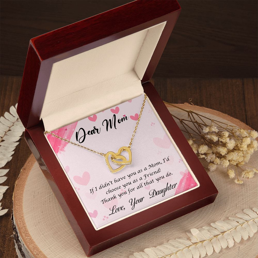 message card necklace for Mom