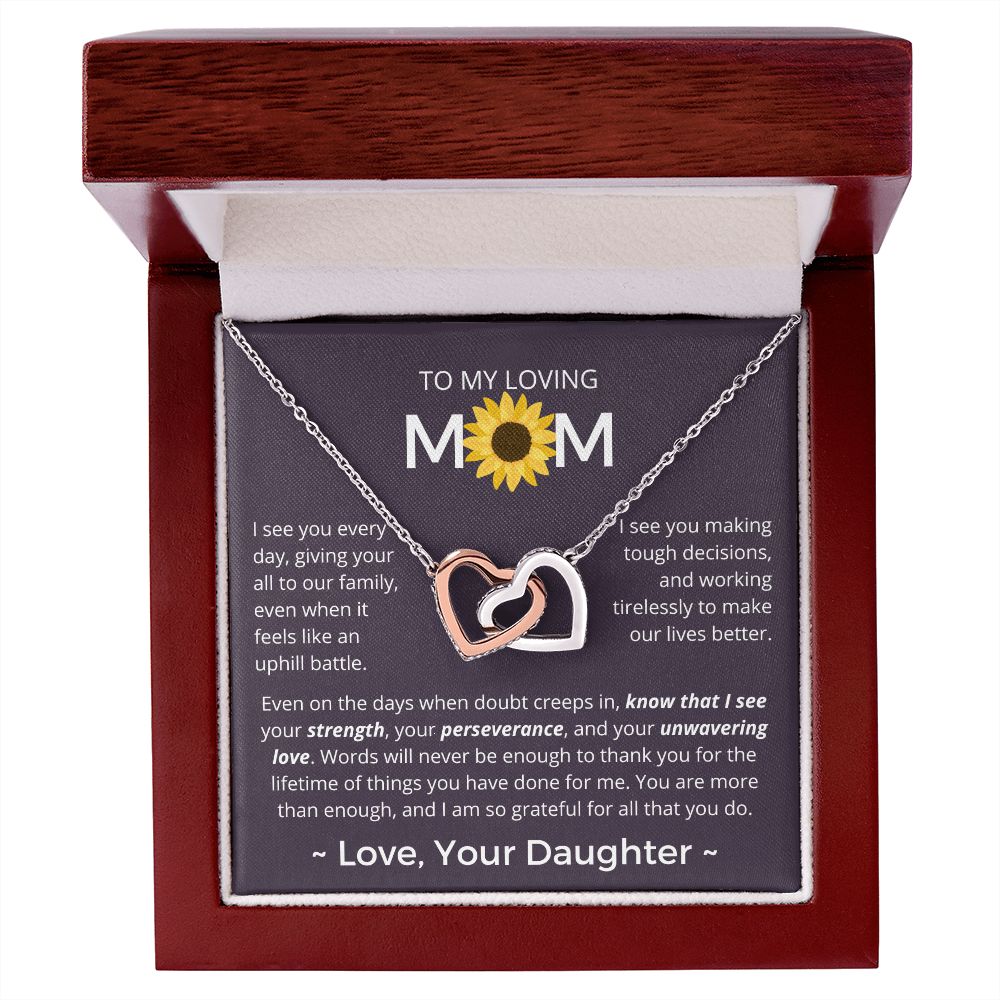 You Are More Than Enough For Me - Interlocking Hearts Necklace For Mom