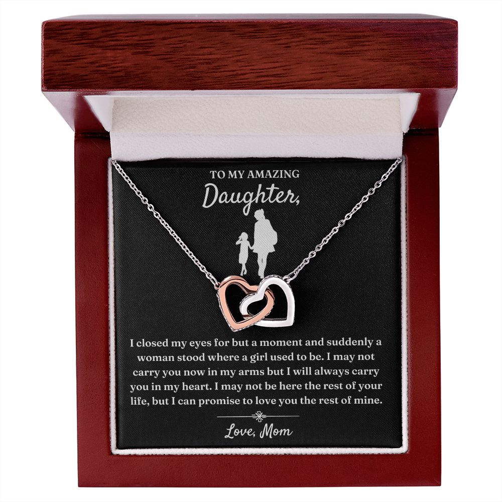 In My Heart - Interlocking Hearts Necklace For Daughter