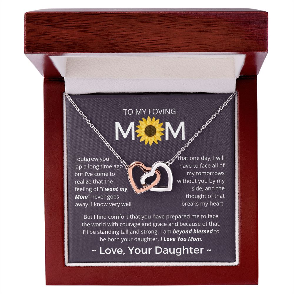With Courage And Grace - Interlocking Hearts Necklace For Mom