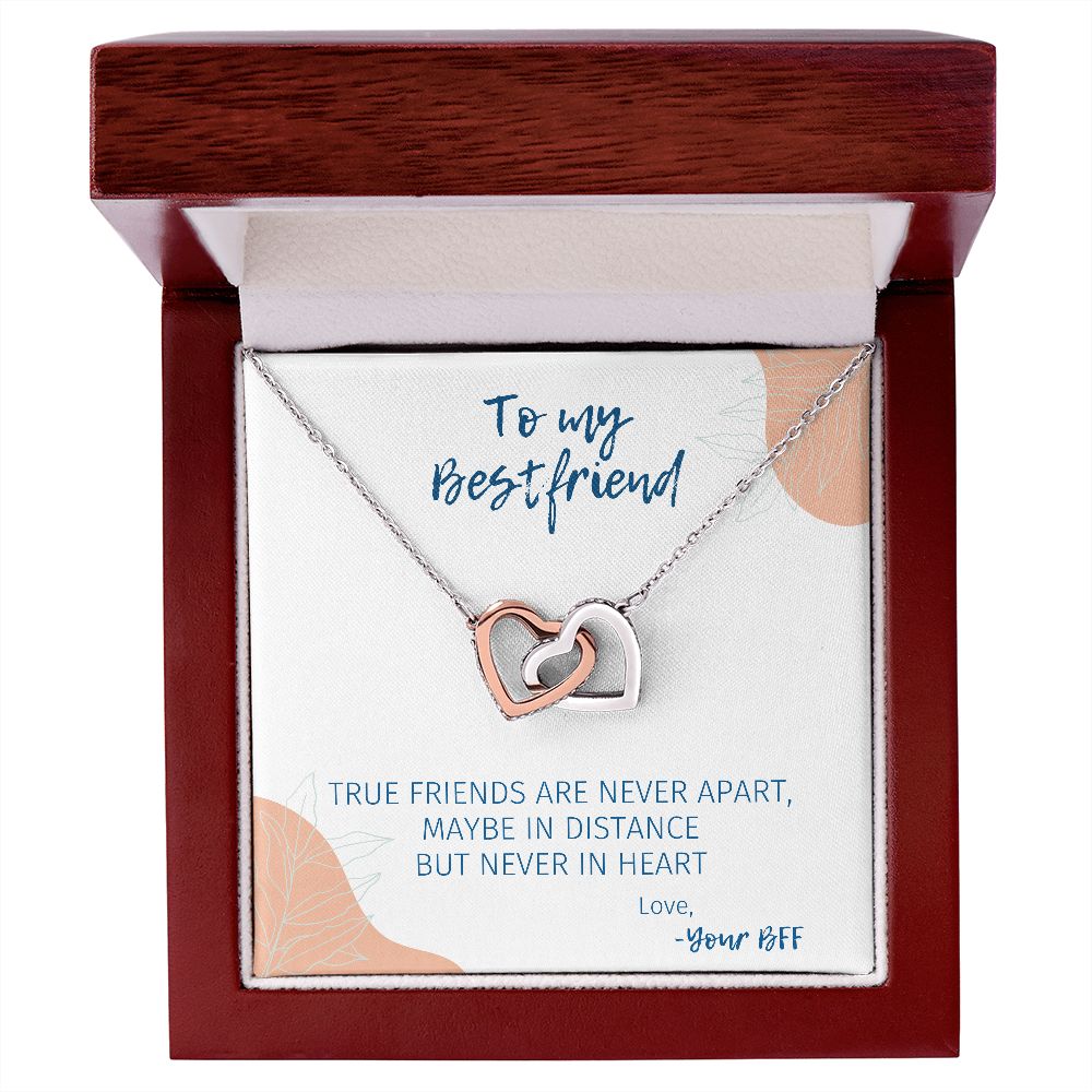 Never Apart - Interlocking Hearts Necklace For Best Friend