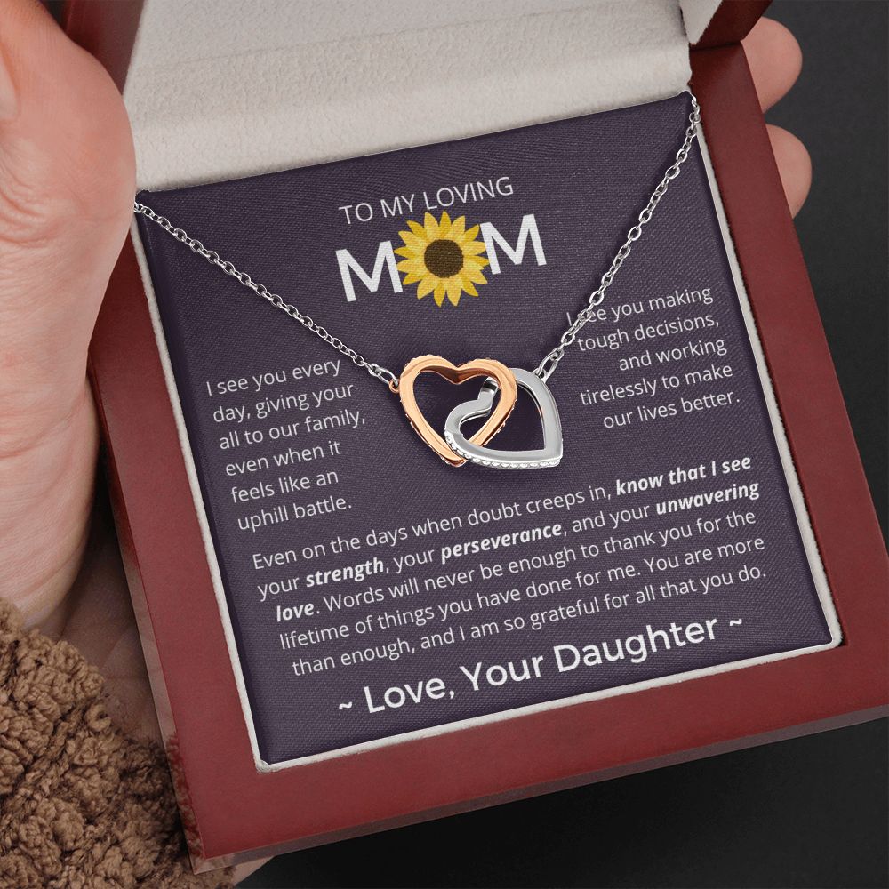 You Are More Than Enough For Me - Interlocking Hearts Necklace For Mom