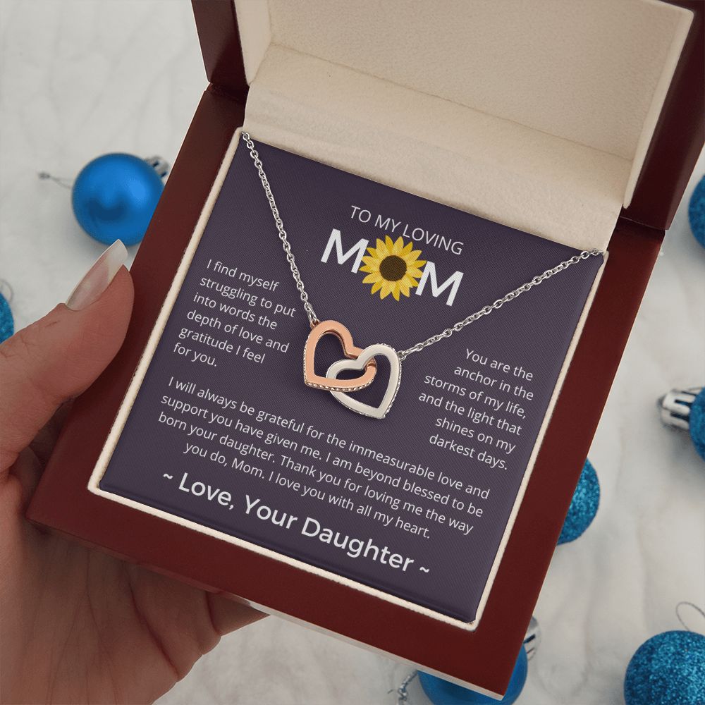 I Am Beyond Blessed - Interlocking Hearts Necklace For Mom