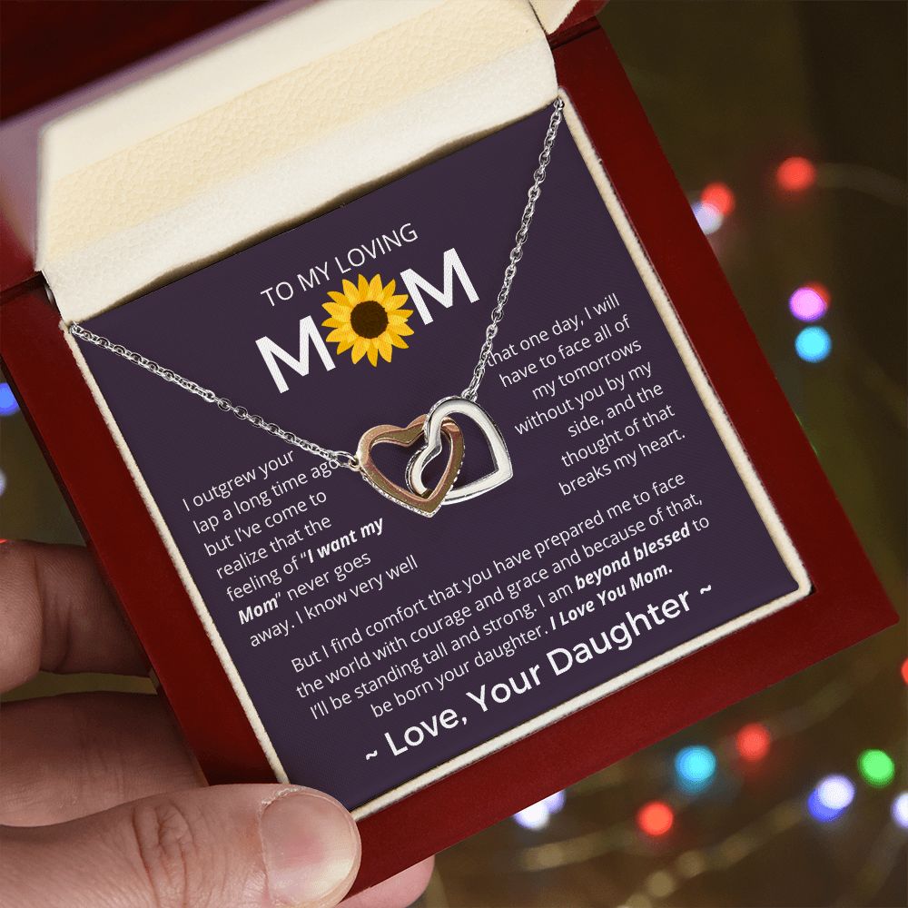 With Courage And Grace - Interlocking Hearts Necklace For Mom