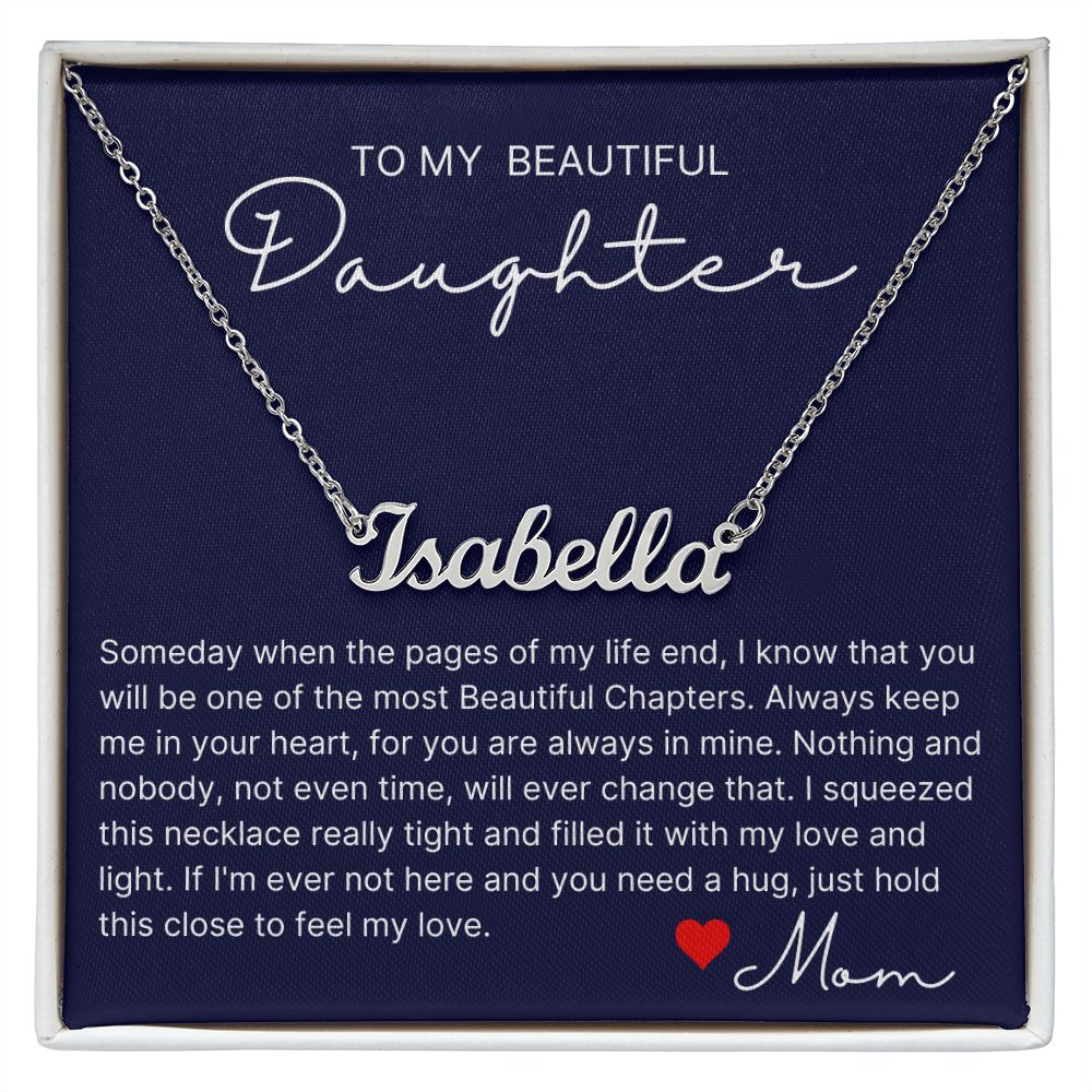Pages Of My Life - Custom Name Necklace For Daughter