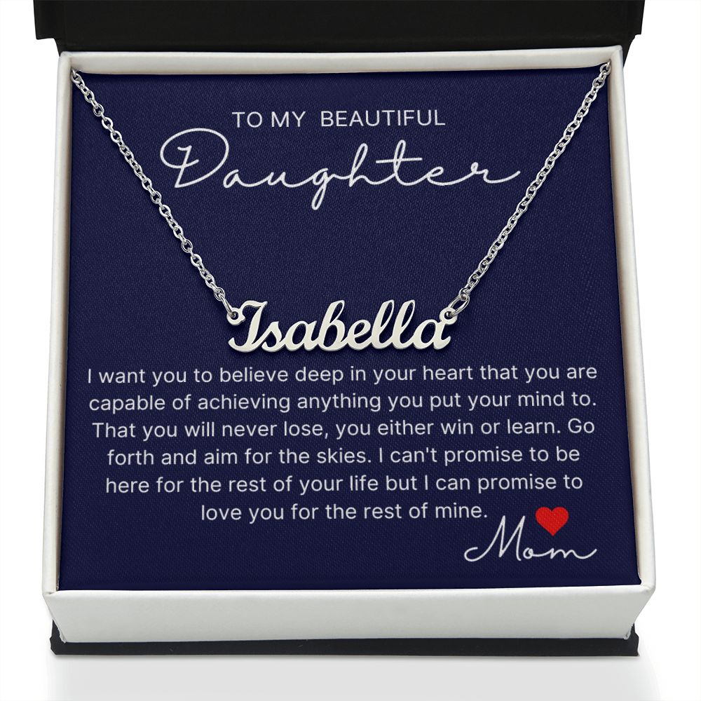 Deep In Your Heart - Custom Name Necklace For Daughter