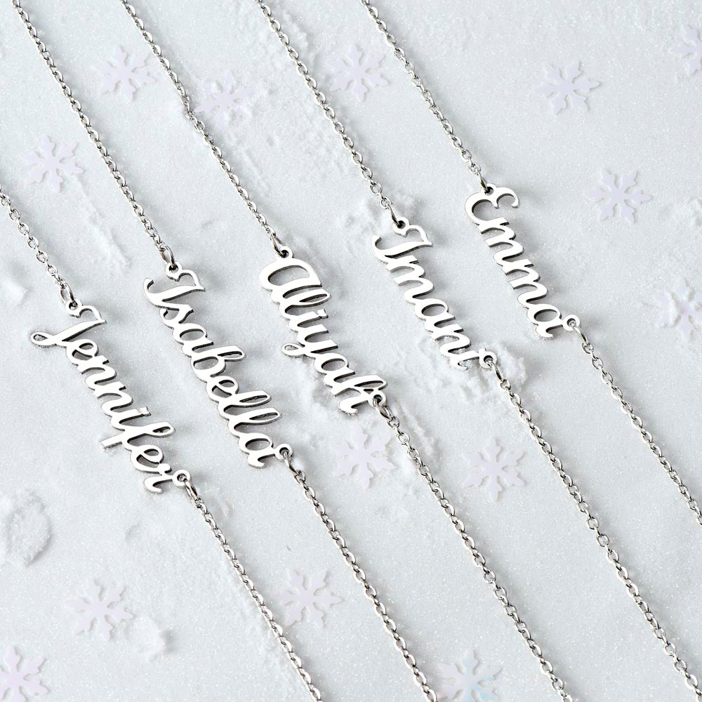 Deep In Your Heart - Custom Name Necklace For Daughter