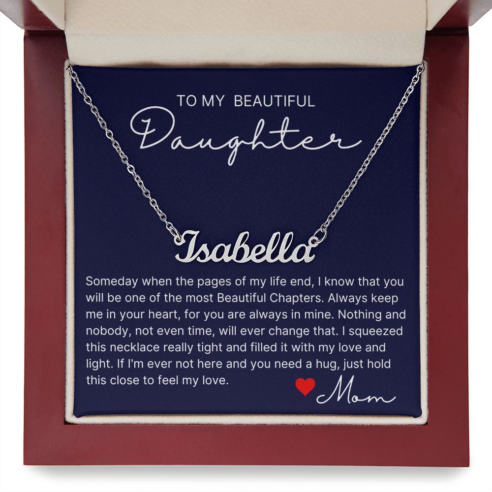 Pages Of My Life - Custom Name Necklace For Daughter