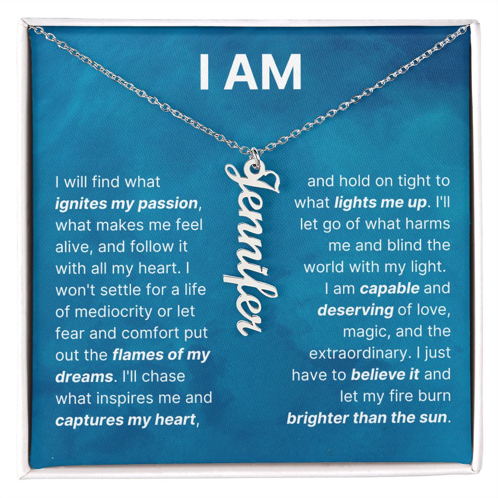 The "I Am" Inspirational Necklace For Daughter