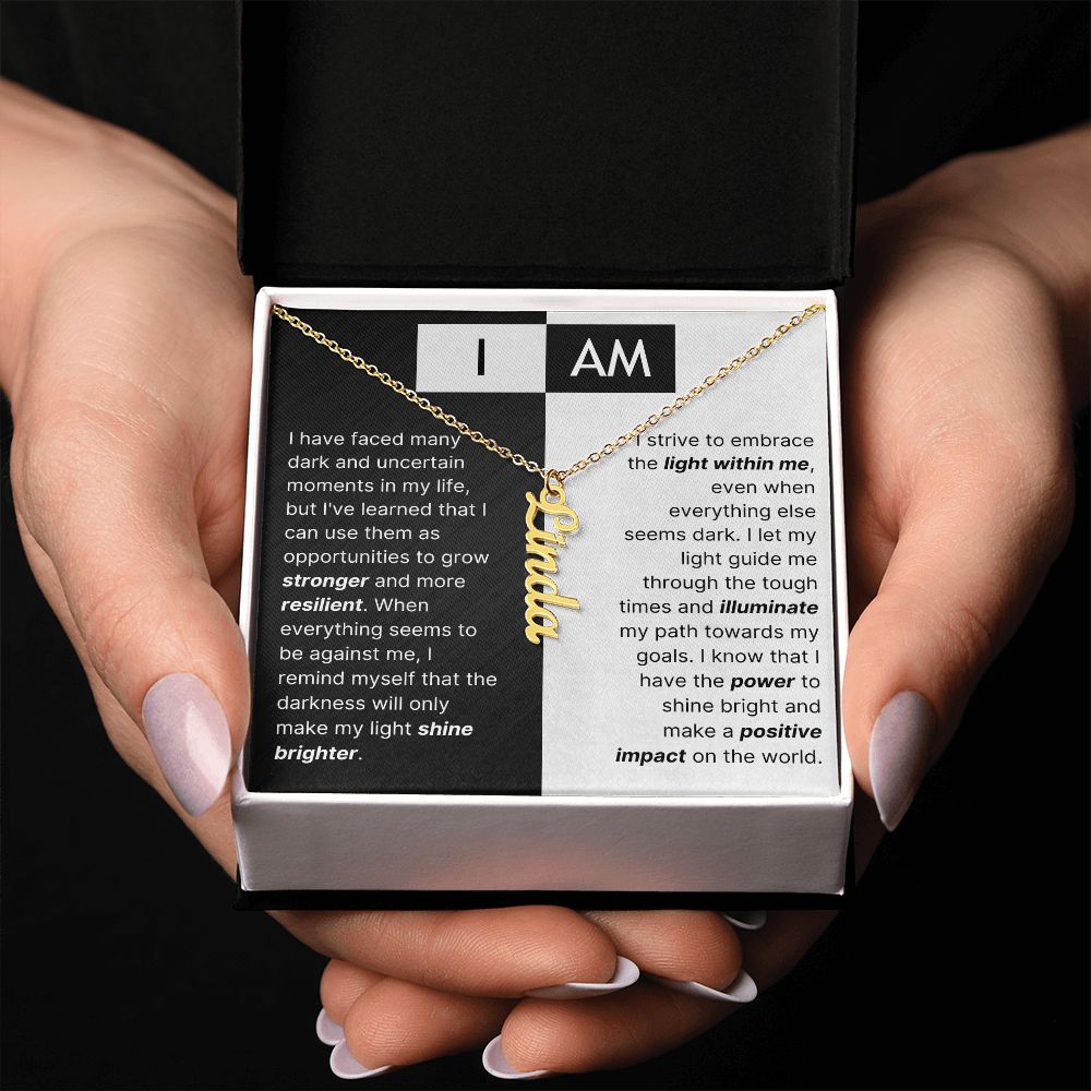 The "I Am" Necklace - Black & White Inspiration