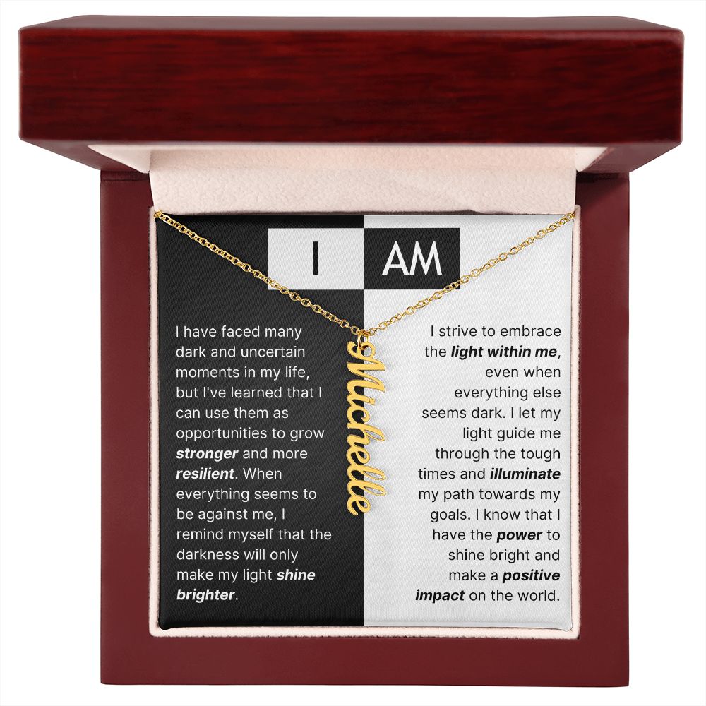 The "I Am" Necklace - Black & White Inspiration