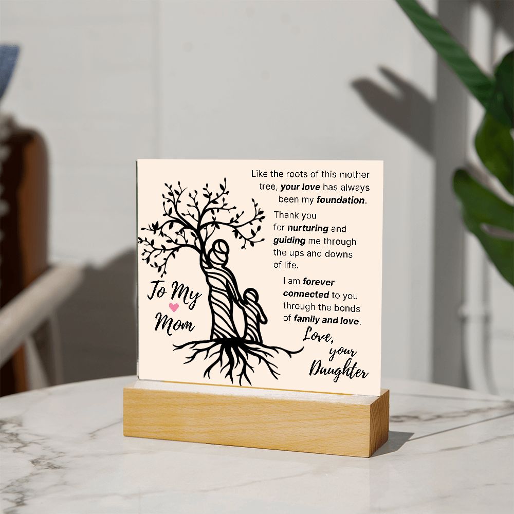 Bonds Of Family And Love - Acrylic Display Centerpiece For Mom