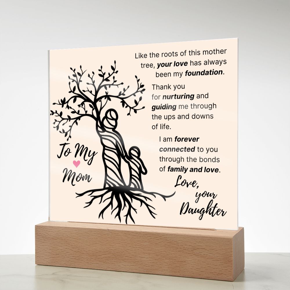 Bonds Of Family And Love - Acrylic Display Centerpiece For Mom
