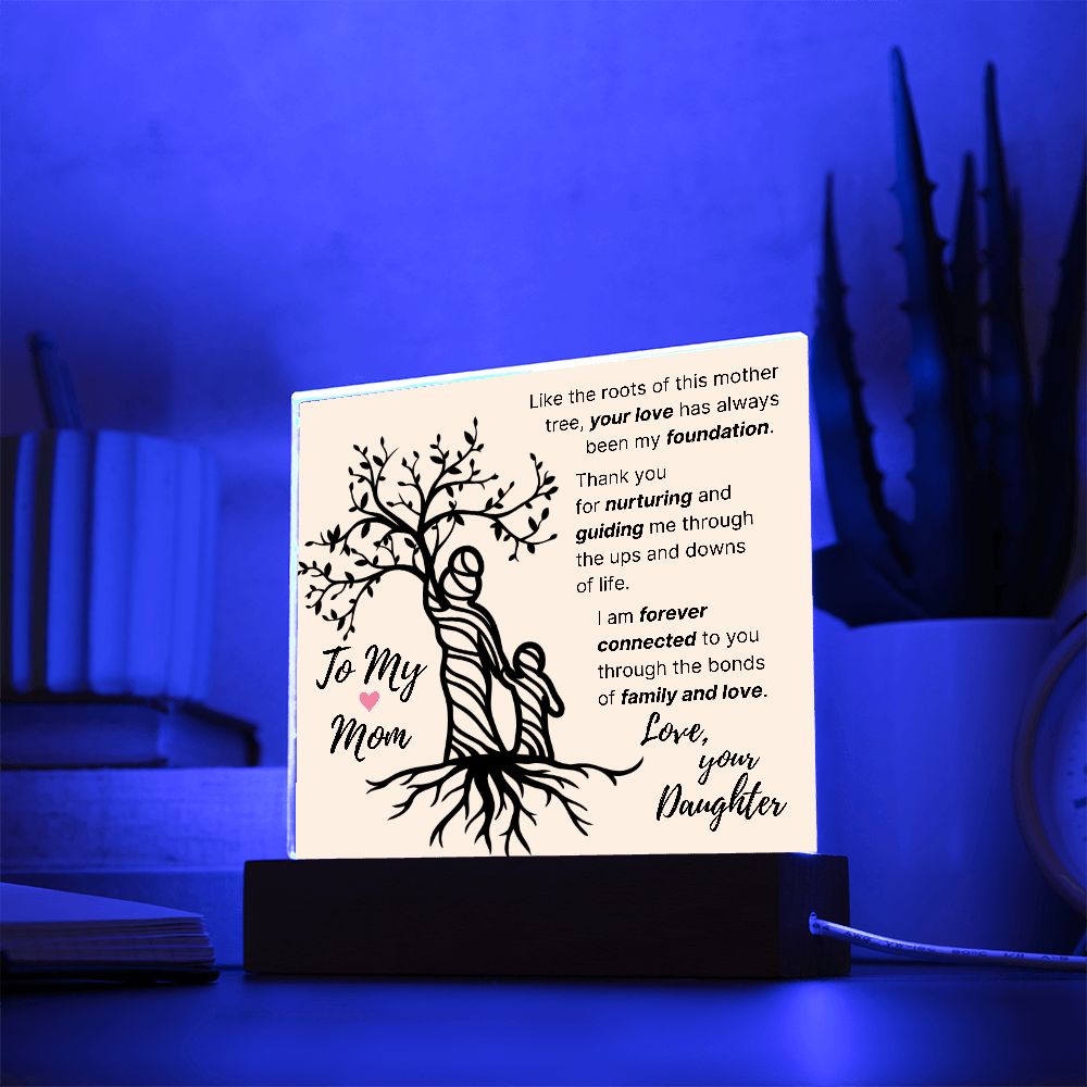Bonds Of Family And Love - Acrylic Display Centerpiece For Mom