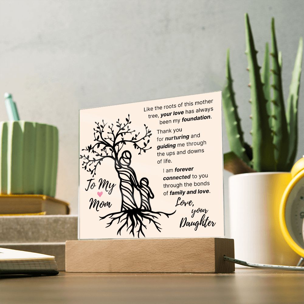 Bonds Of Family And Love - Acrylic Display Centerpiece For Mom
