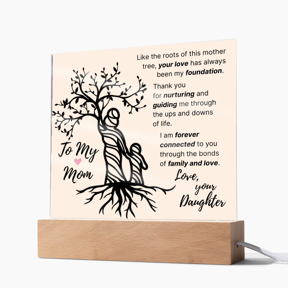 Bonds Of Family And Love - Acrylic Display Centerpiece For Mom