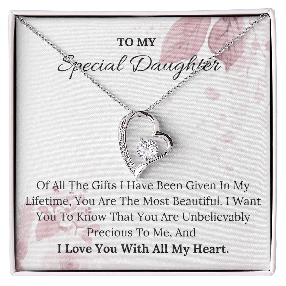 To My Special Daughter - Forever Love Necklace For Daughter