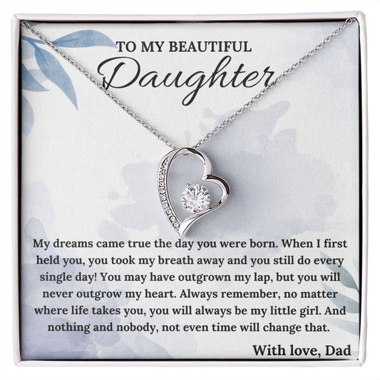 Always Be My Little Girl - Forever Love Necklace For Daughter