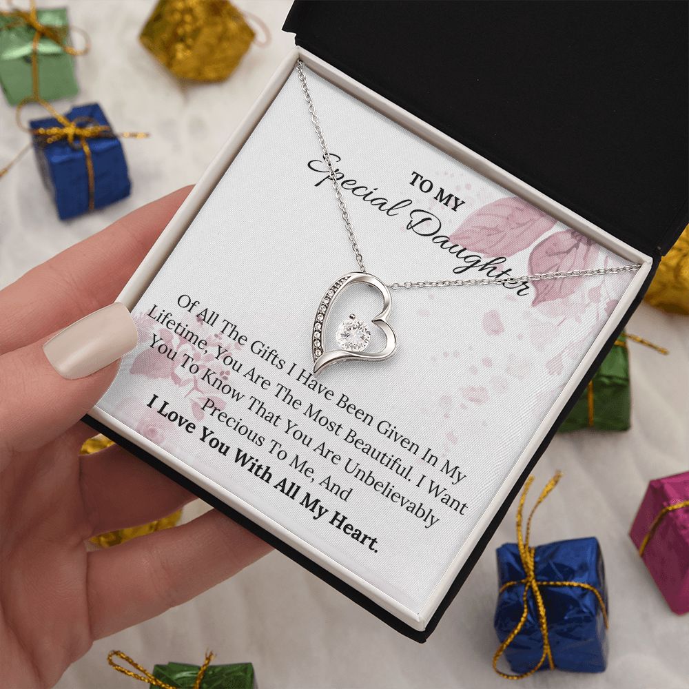 To My Special Daughter - Forever Love Necklace For Daughter
