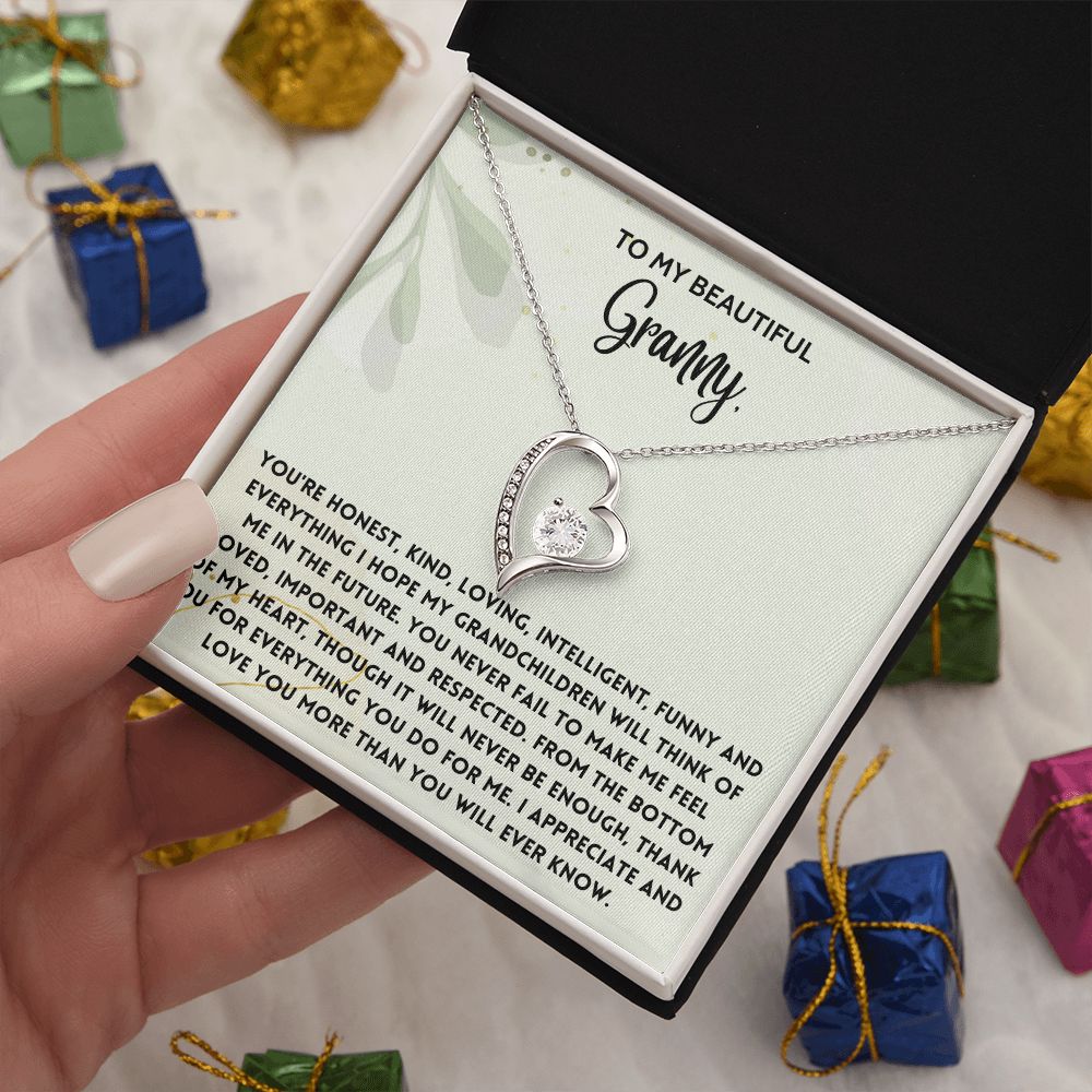 Appreciate and Love You - Forever Love Necklace for Grandma