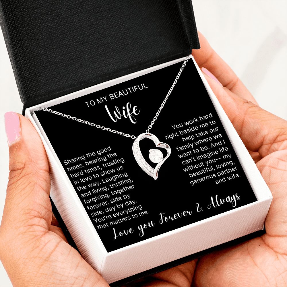 Trust In Love To Show Us The Way - Forever Love Necklace For Wife