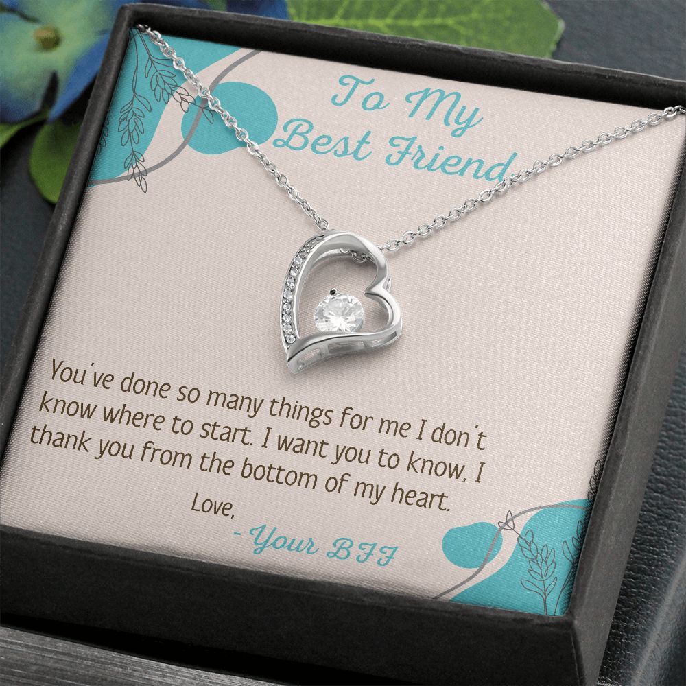 From The Bottom Of My Heart - Forever Love Necklace For Best Friend