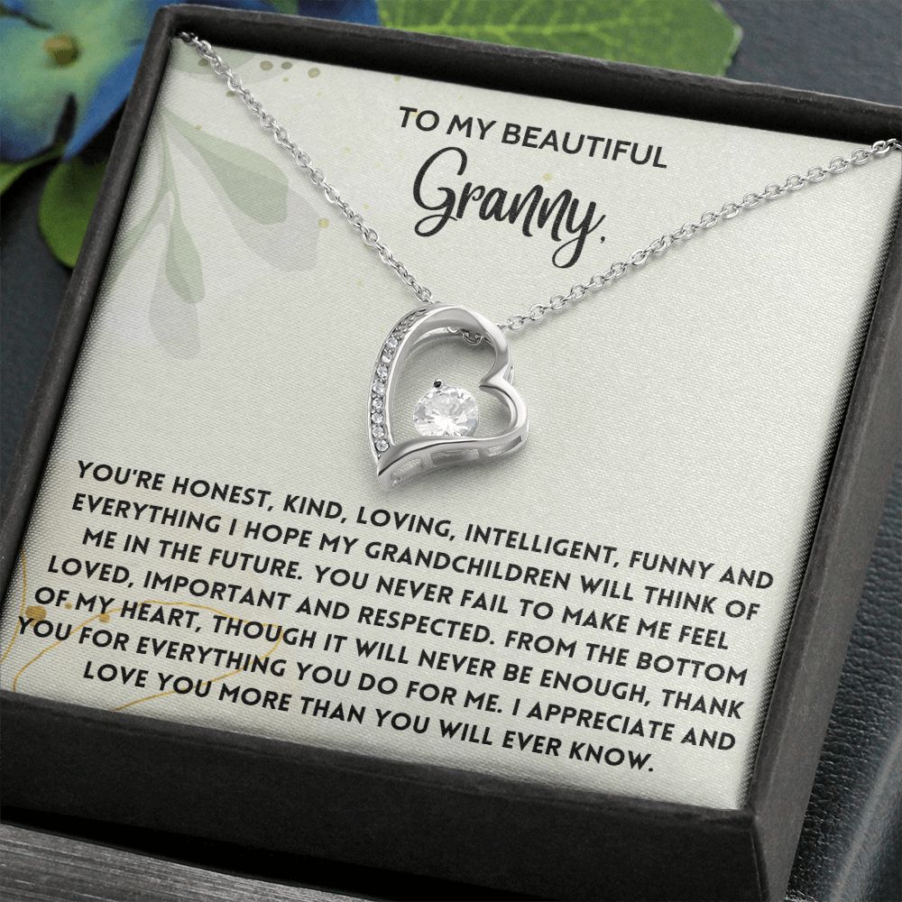 Appreciate and Love You - Forever Love Necklace for Grandma
