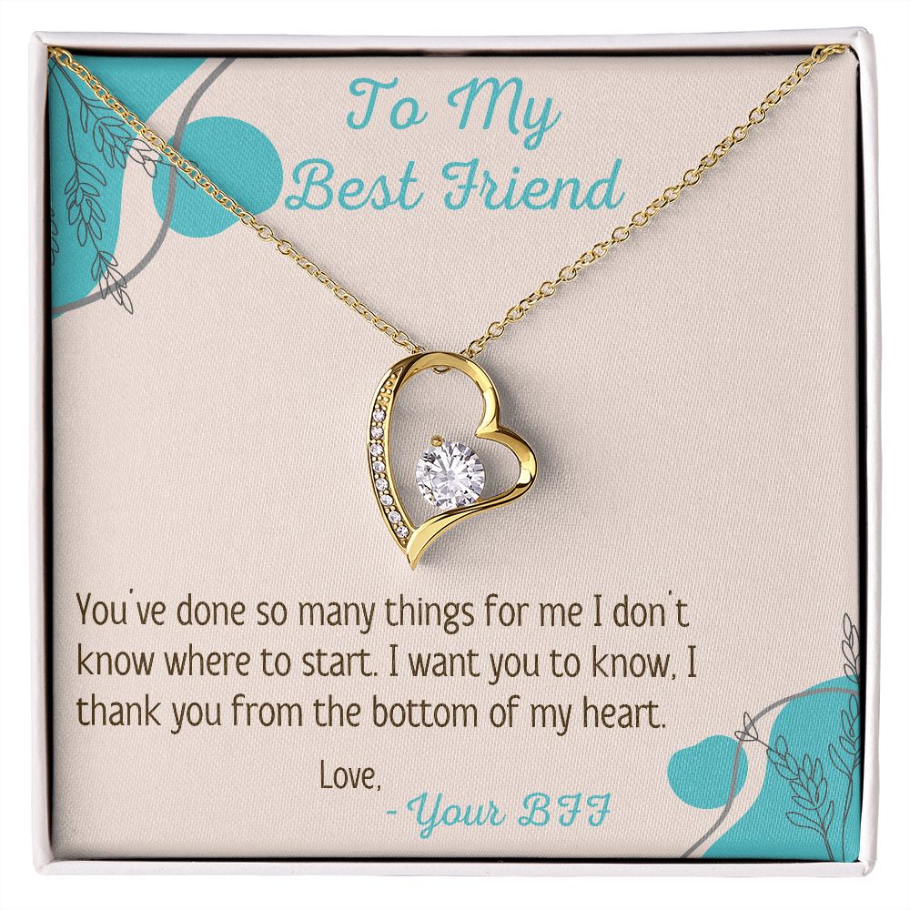 From The Bottom Of My Heart - Forever Love Necklace For Best Friend