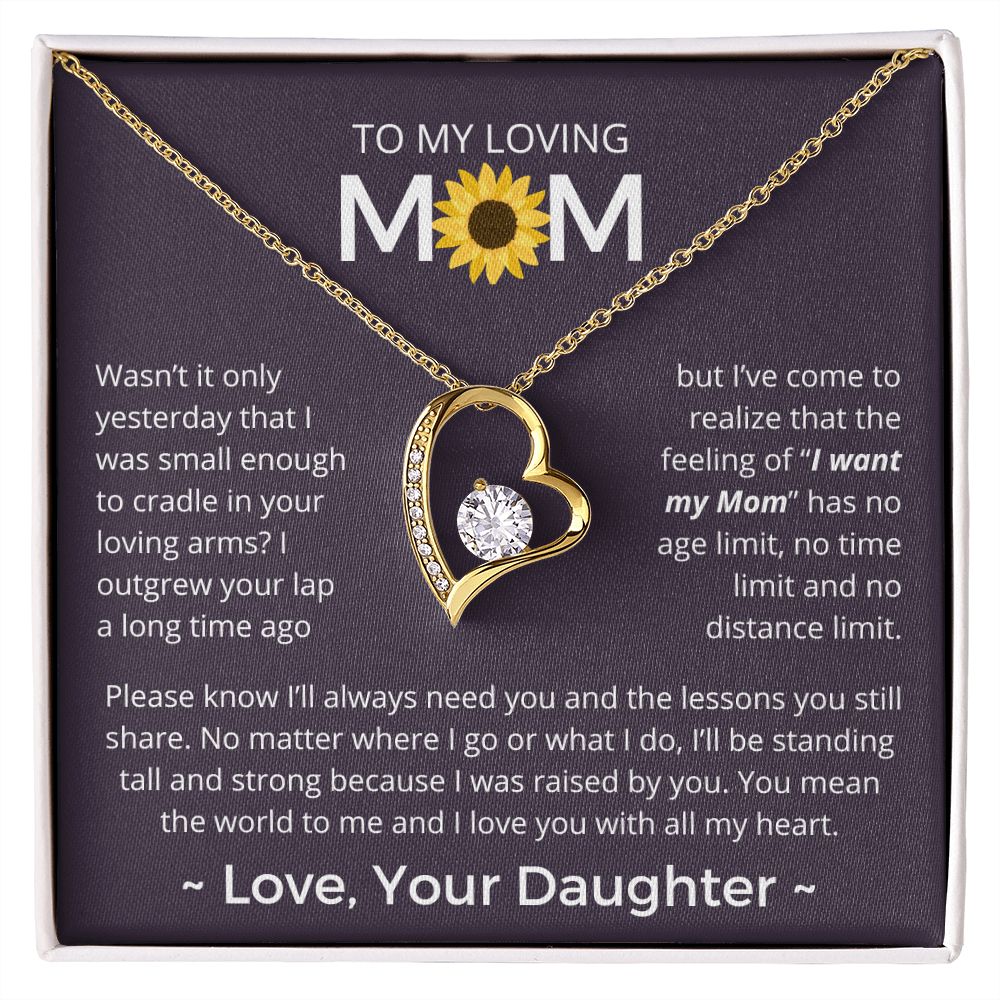 You Mean The World To Me - Forever Love Necklace For Mom
