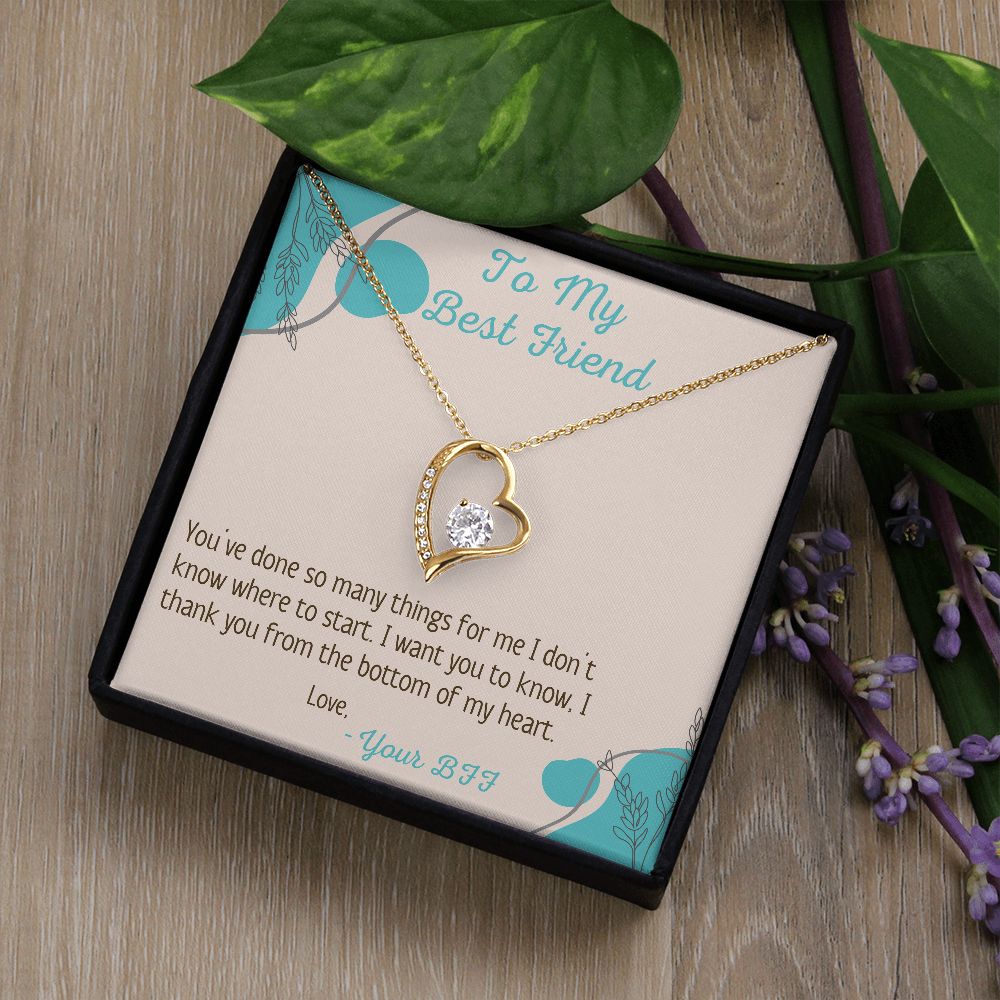 From The Bottom Of My Heart - Forever Love Necklace For Best Friend