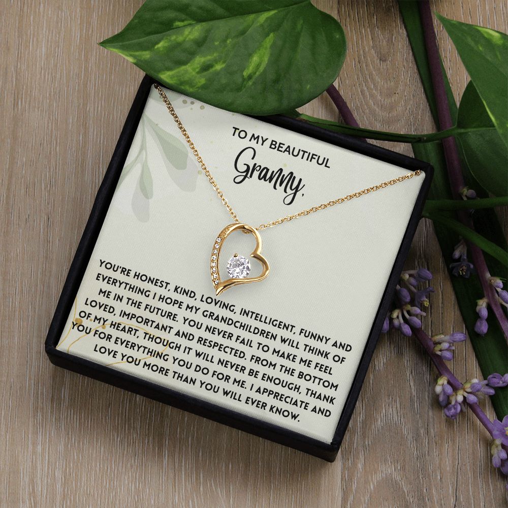 Appreciate and Love You - Forever Love Necklace for Grandma
