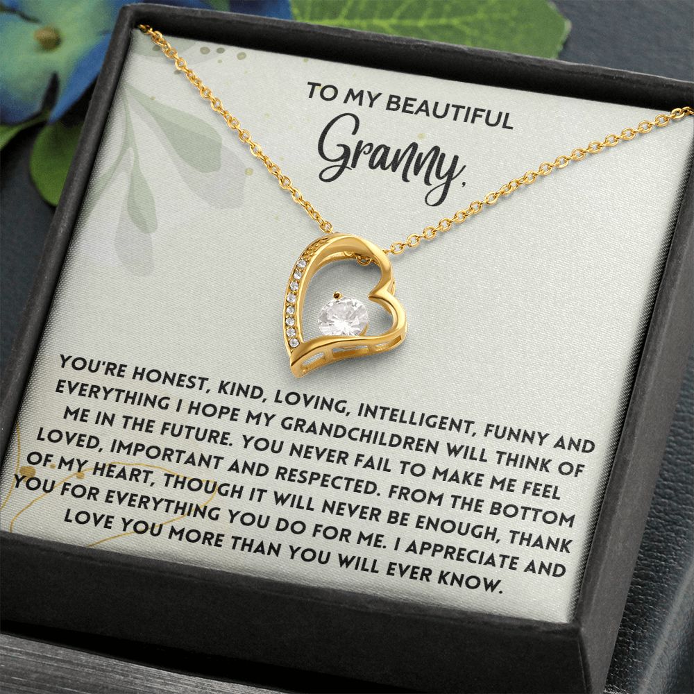 Appreciate and Love You - Forever Love Necklace for Grandma