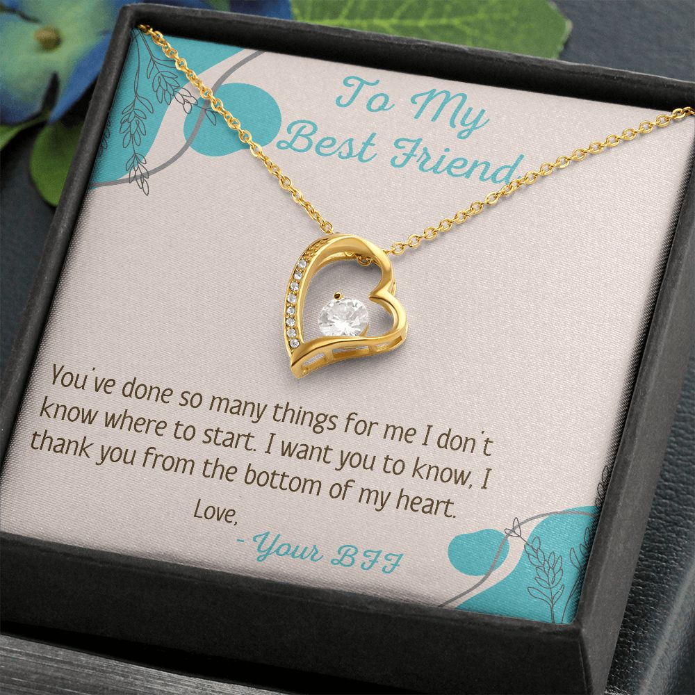 From The Bottom Of My Heart - Forever Love Necklace For Best Friend