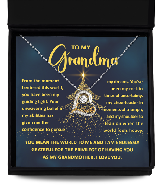 My Guiding Light - Love Dancing Necklace For Grandma For Christmas