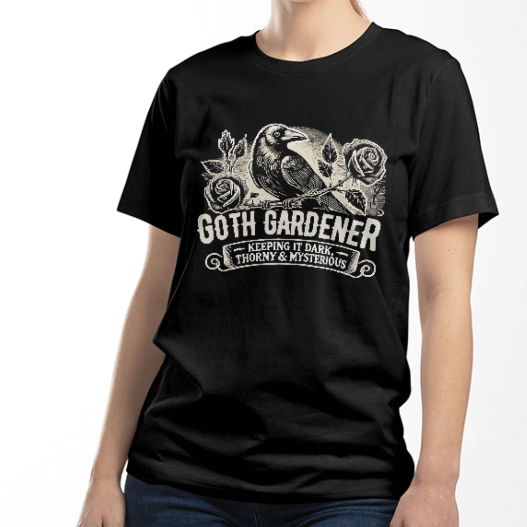 "Goth Gardener" – Dark, Thorny & Mysterious Unisex Jersey Tee