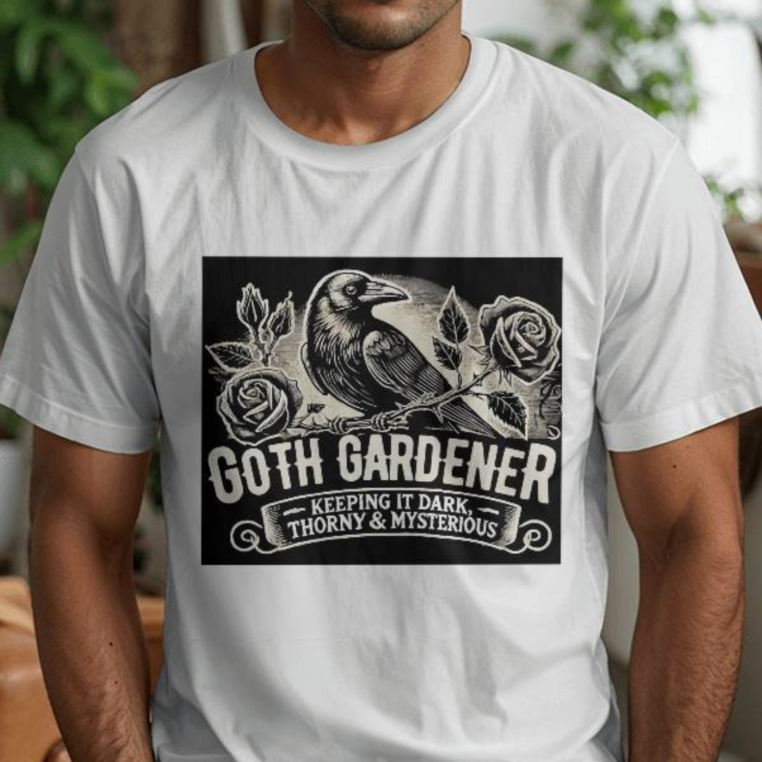 "Goth Gardener" – Dark, Thorny & Mysterious Unisex Jersey Tee