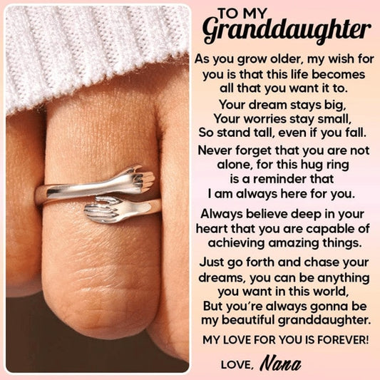 My Love For You Is Forever - Hug Ring For Granddaughter