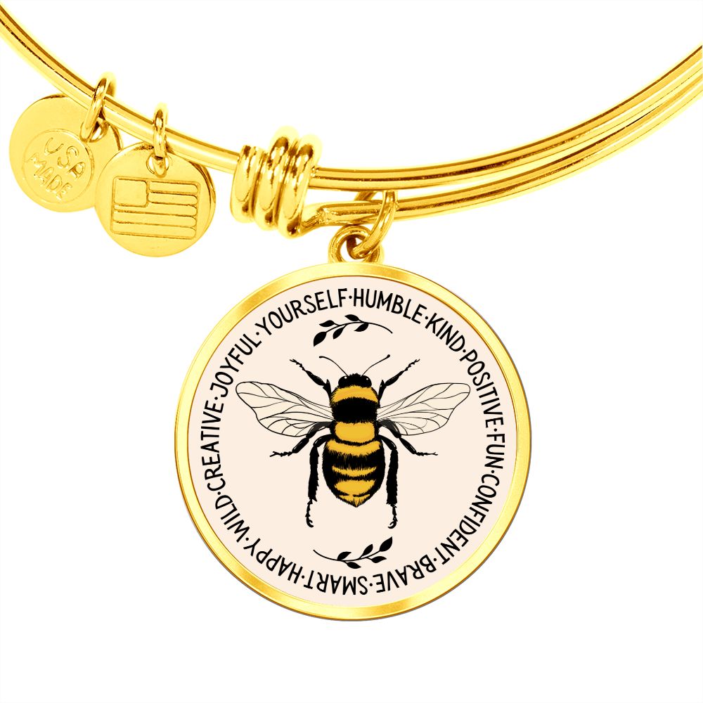 "Bee Something" Inspirational Graphic Bangle