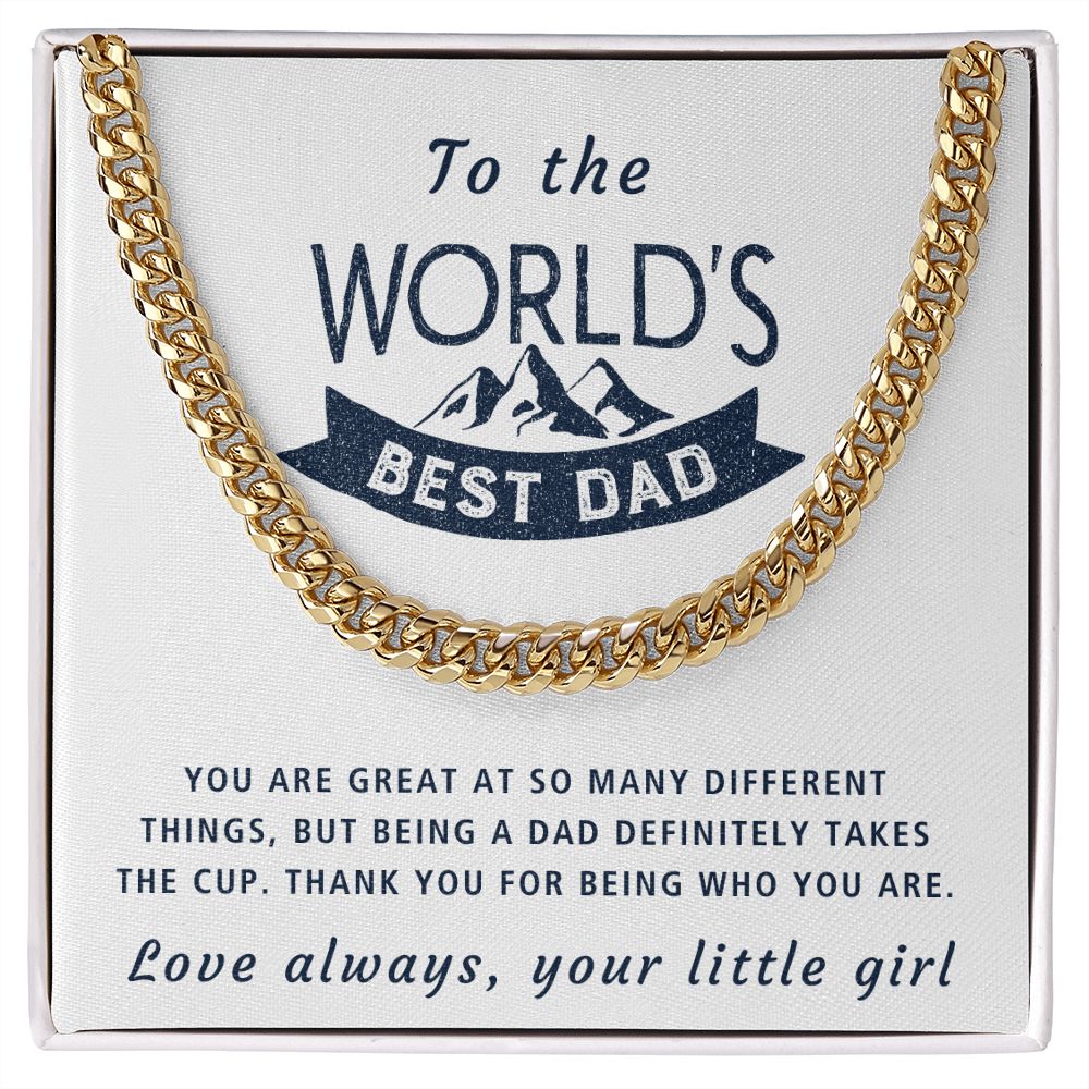 For Being Who You Are - Length Adjustable Cuban Link Chain For Dad