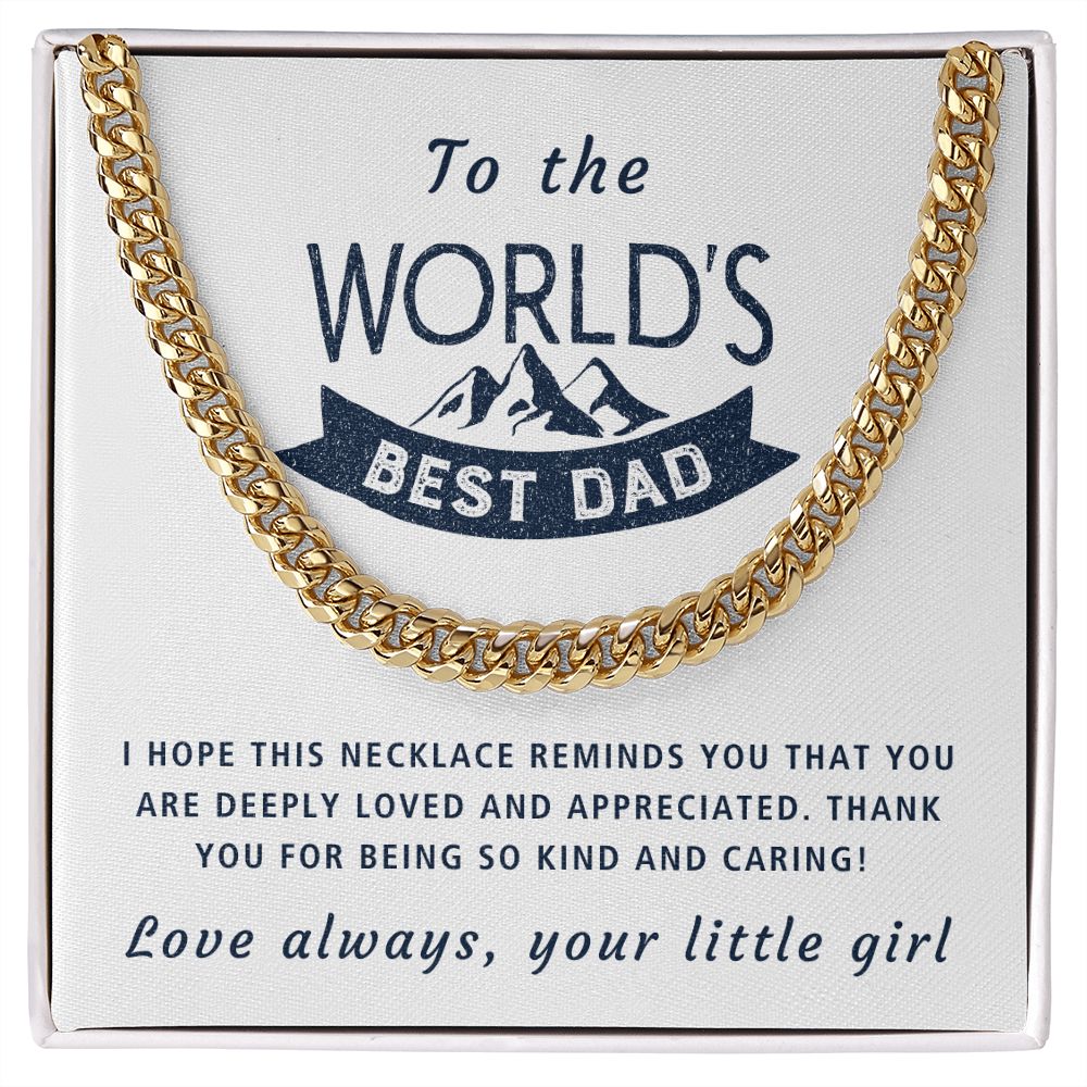 Deeply Loved And Appreciated - Length Adjustable Cuban Link Chain For Dad