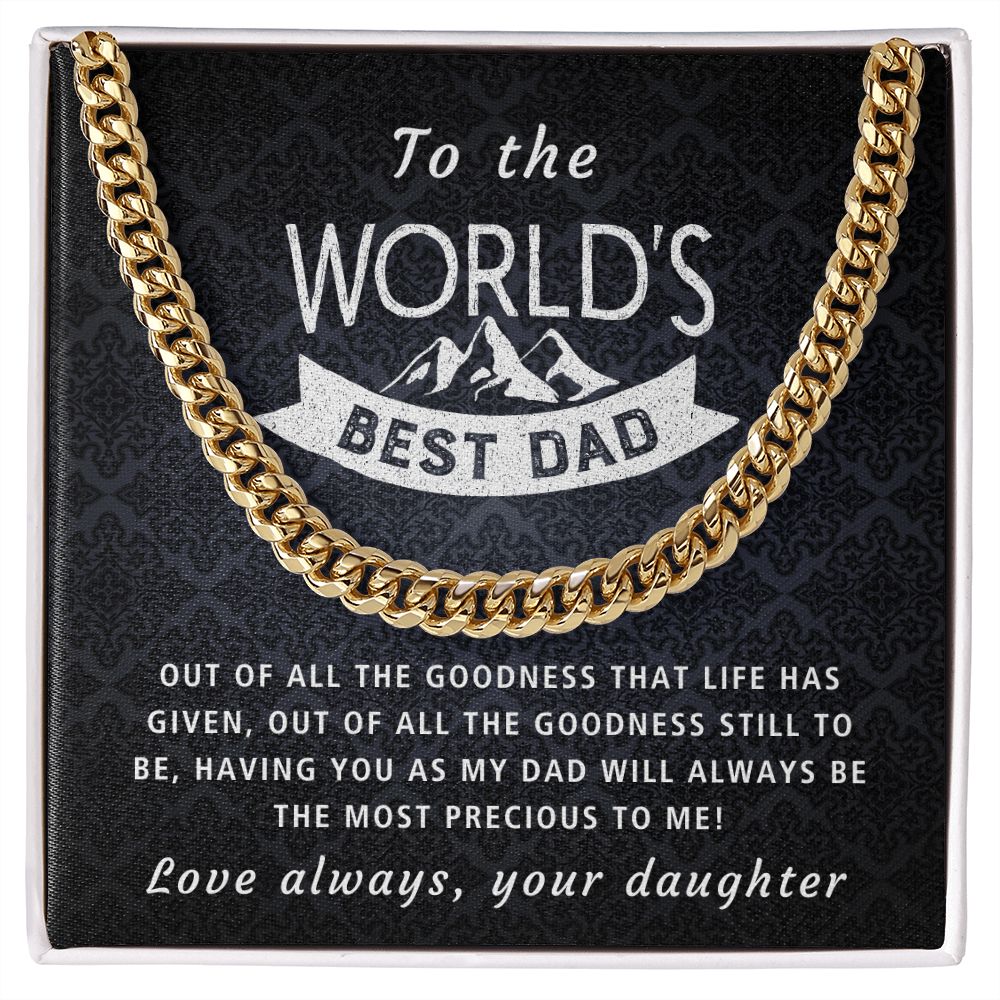 The Most Precious - Length Adjustable Cuban Link Chain For Dad