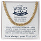Endless Gratitude - Length Adjustable Cuban Link Chain For Dad