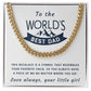 No Matter Where You Go - Length Adjustable Cuban Link Chain For Dad