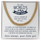 With You Wherever You Go - Length Adjustable Cuban Link Chain For Dad