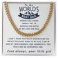 Words Fall Short - Length Adjustable Cuban Link Chain For Dad