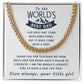 Life Comes With A Dad - Length Adjustable Cuban Link Chain For Dad