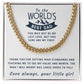 My First Love - Length Adjustable Cuban Link Chain For Dad